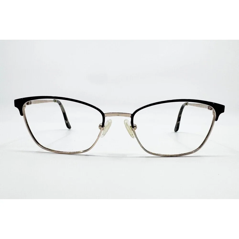 Chelsea Morgan Eyeglasses Womens Black Gold Petite Cat Eye Frames 49-17-135